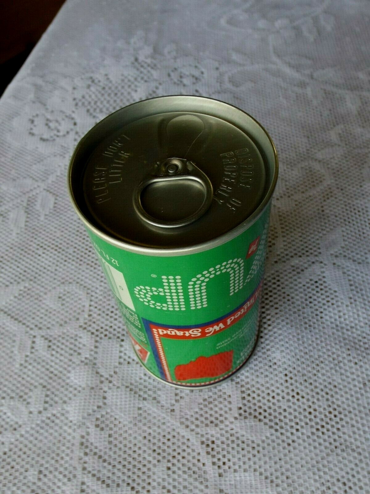 7-UP OHIO SODA ERROR CAN * PULL TABS ON BOTH ENDS NEVER OPENED  * NEVER FILLED *