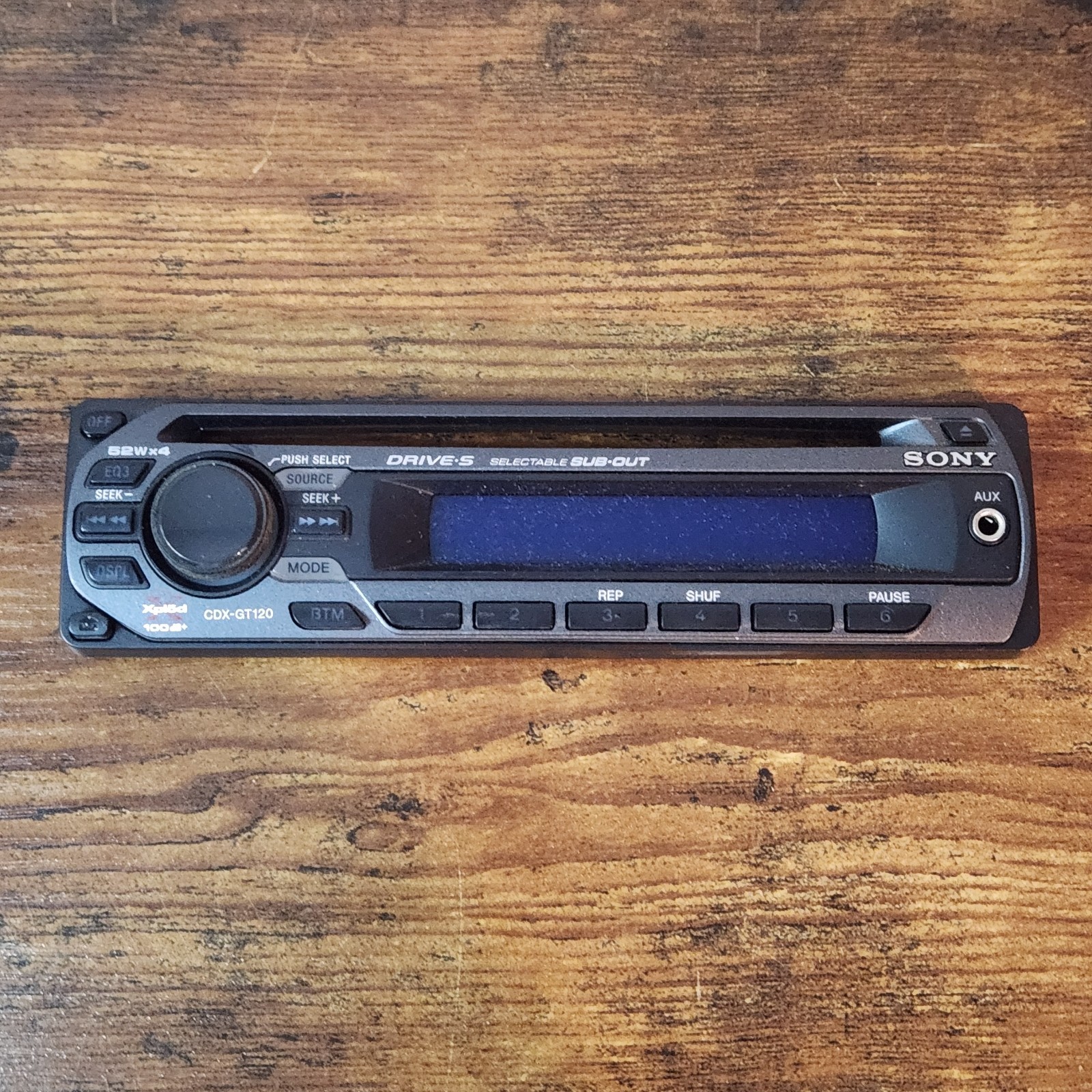 Sony CDX‑GT120 Xplod Faceplate – OEM Replacement Detachable Front Panel