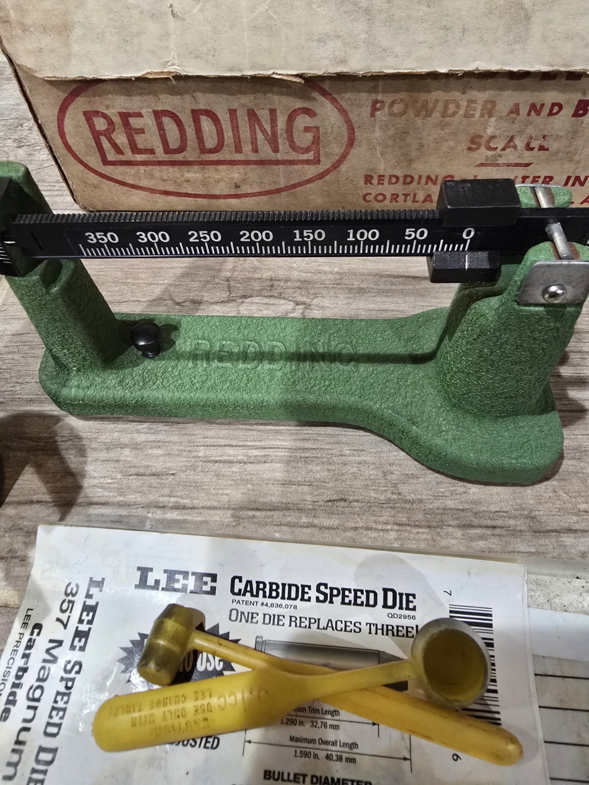 Ammunition Reloading, Redding Model 1 Powder Scale, RCB Powder Trickler, Scoops
