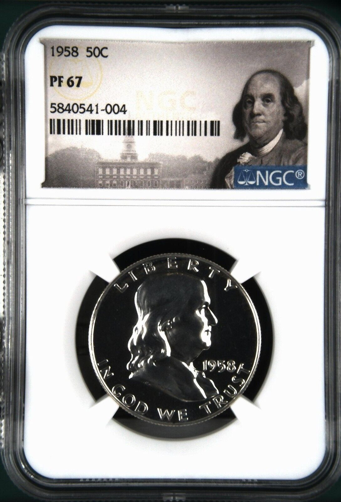 1958 Franklin 50C NGC PF 67