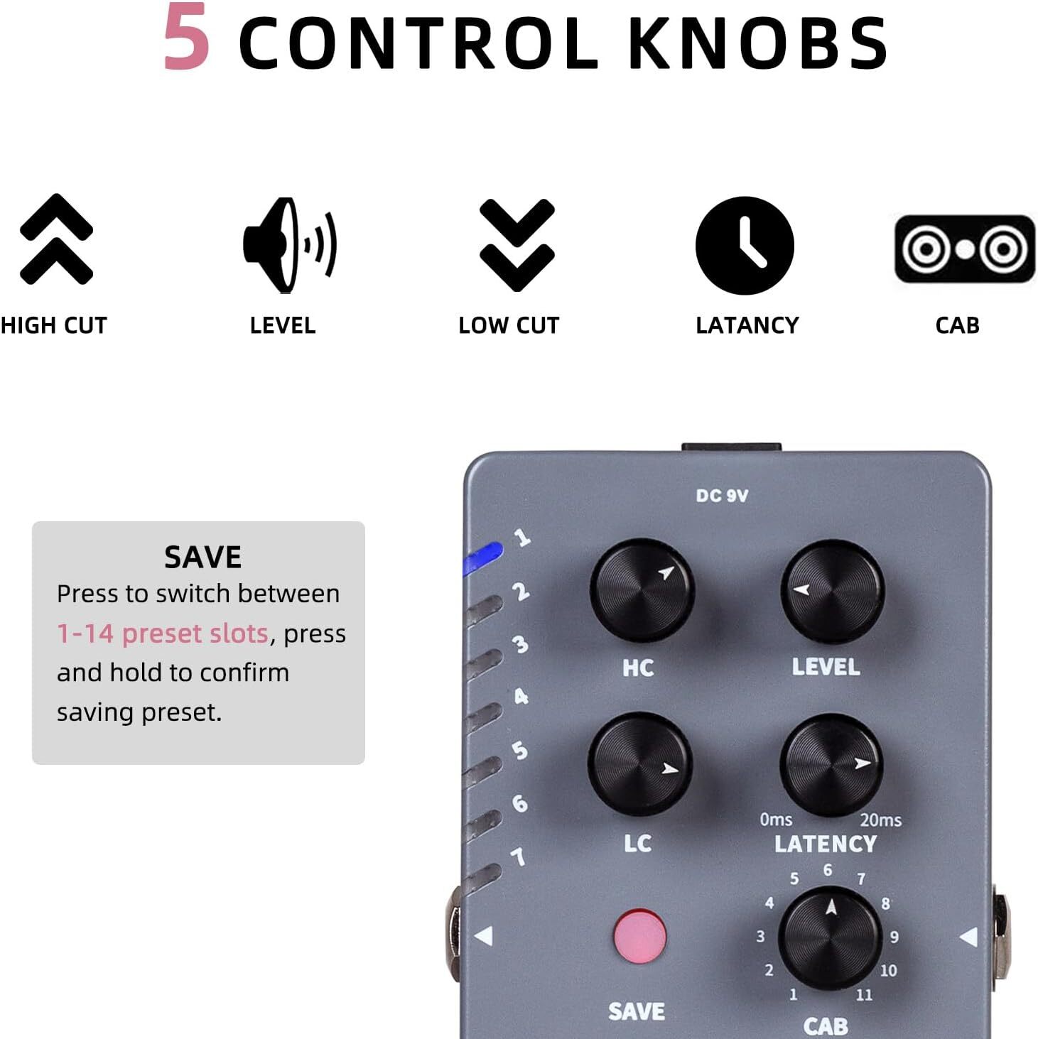 MOOER CAB X2 Dual Footswitch Cab Sim IR Loading Stereo Cabinet Simulation Pedal