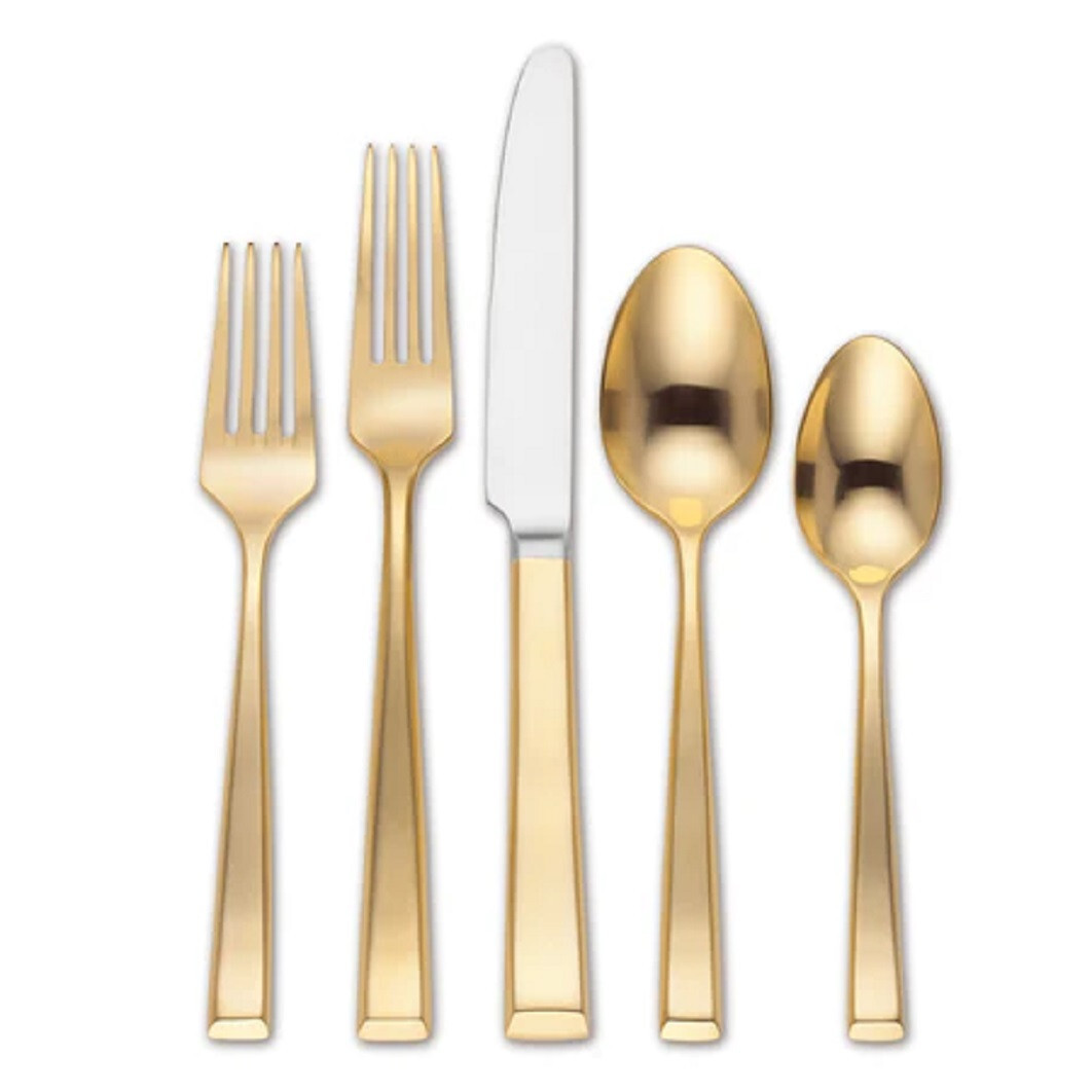 Reed & Barton Stainless EAST END GOLD Service for Four - 20pc Set N/O