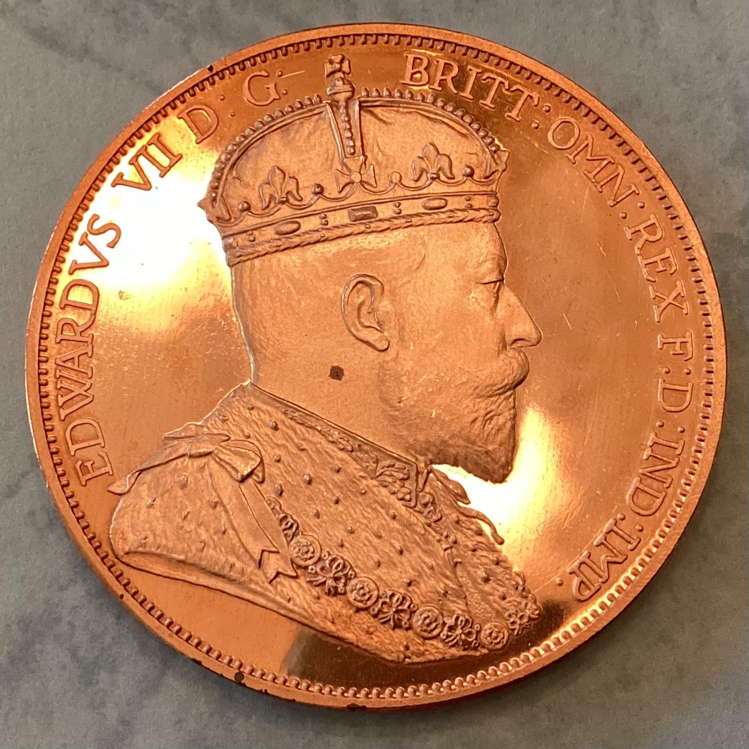 ~  CANADA 1901 EDWARD VII COPPER INA RETRO PATTERN DOLLAR - SALE PRICED