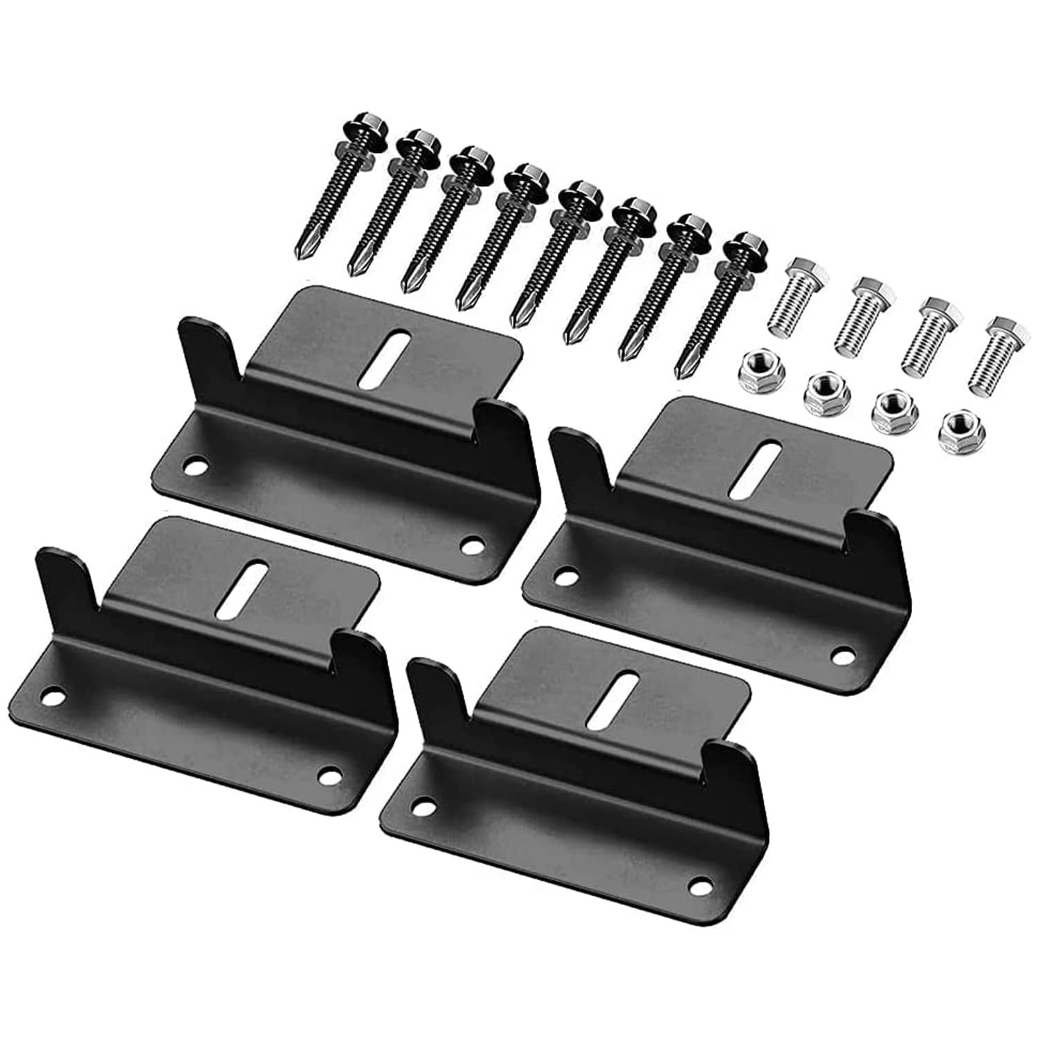 Spartan Power Black Solar Panel Z Bracket Mount - Lightweight Anodized Alumin...