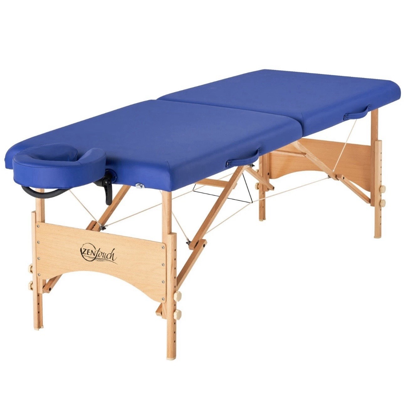Portable Massage Table Folding Adjustable Wooden Spa Bed w/ Black Carry Case