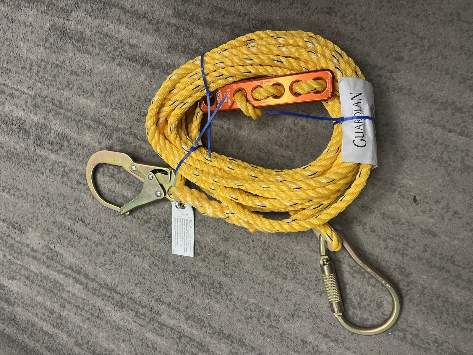 Guardian Fall Protection 99-04-0004 50’ 5/8”Rope Anchor Restraint Kit Assembly