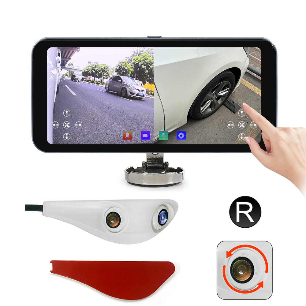 6.25" Touch Monitor White Dual Camera Right Side View System AI Blind Spot Alarm