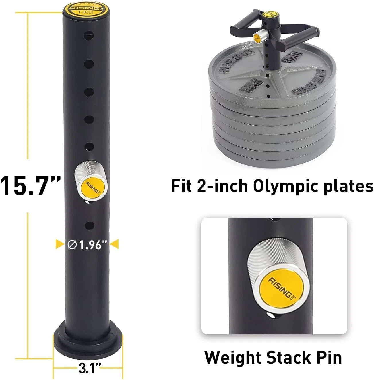 Heavy Duty Adjustable Kettlebell Handle for Olympic Weight Plates