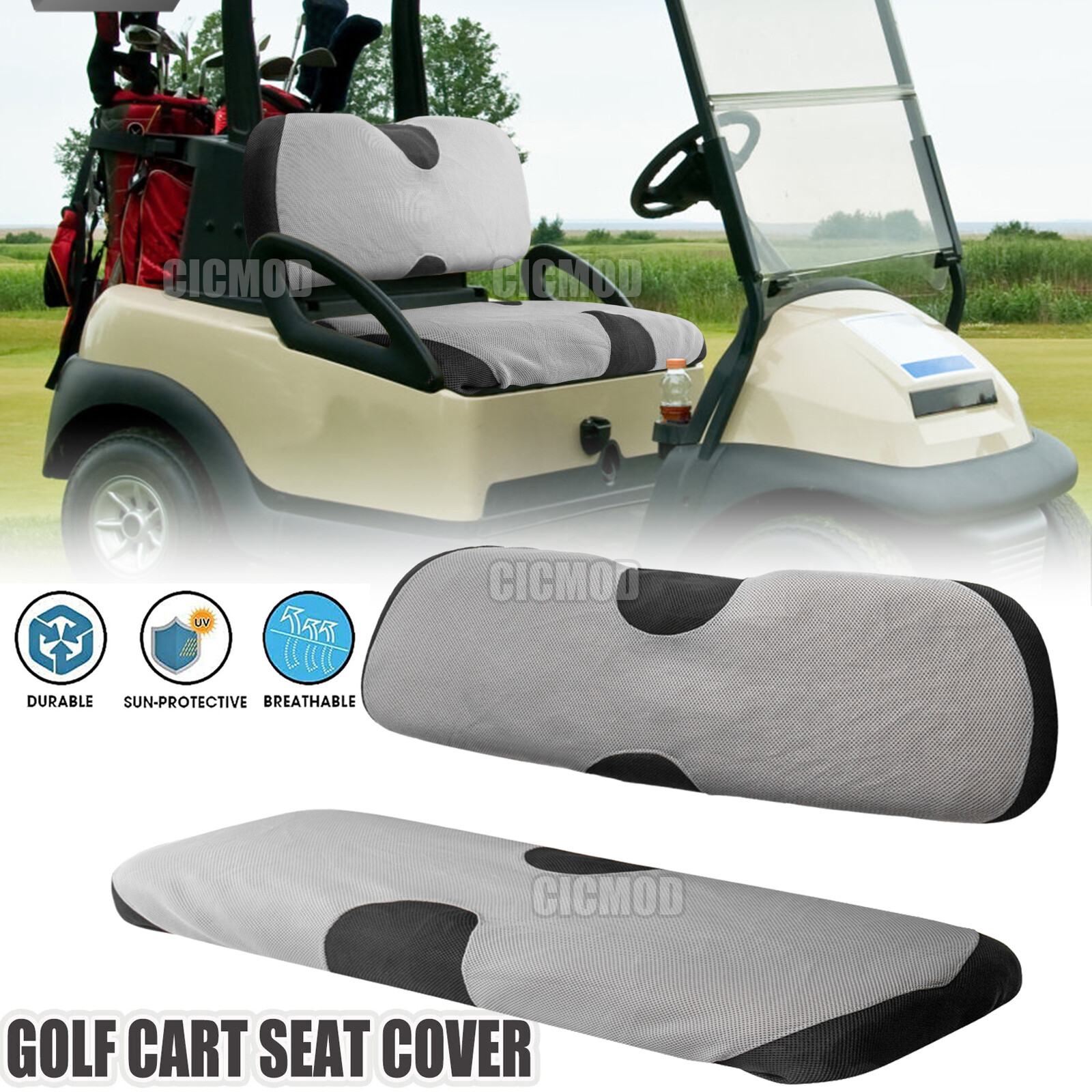 Universal Golf Cart Seat Cover for Club Car Yamaha EZGO TXT RXV Seat Protector
