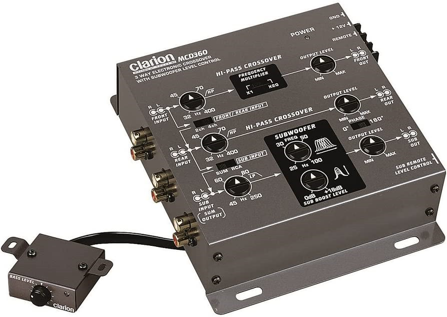 6 Channel Electronic Crossover with Subwoofer Control - Mcd360