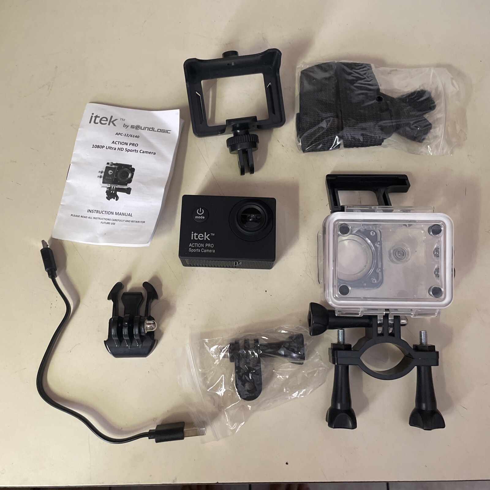 Itek SoundLogic Action Pro 1080P Ultra HD Sports Camera Waterproof Case