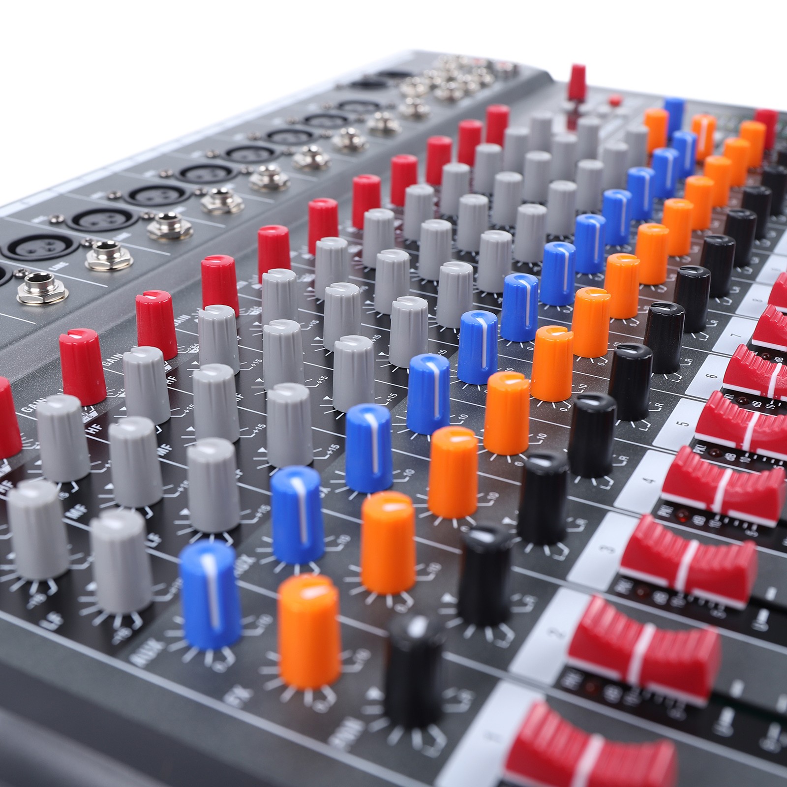 12 Channel Audio Mixer Bluetooth USB DJ Sound Mixing Console Amplifier Studio