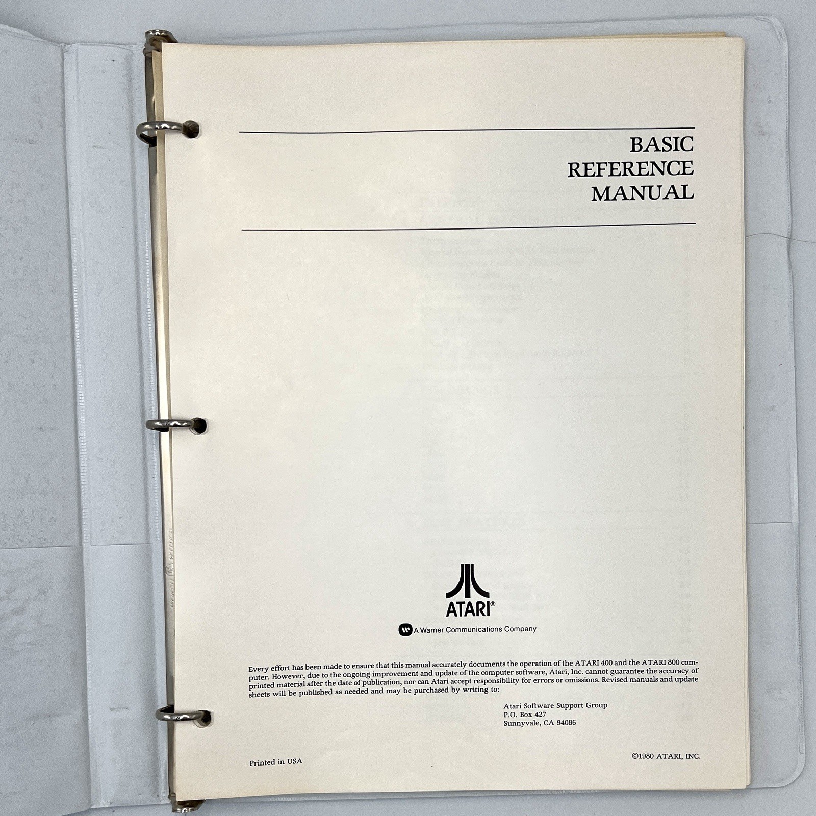 Inside ATARI Basic 1980 & ATARI 400/800 Reference Manual & APX Fall 1983 Catalog