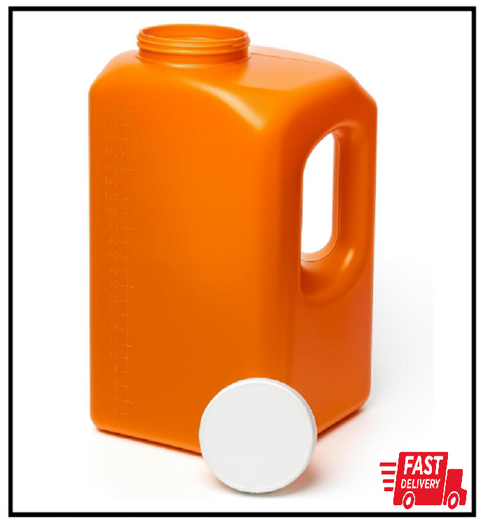 24-Hour Urine Collection Bottles with Easy-Grip Handle - Large Graduated Contain