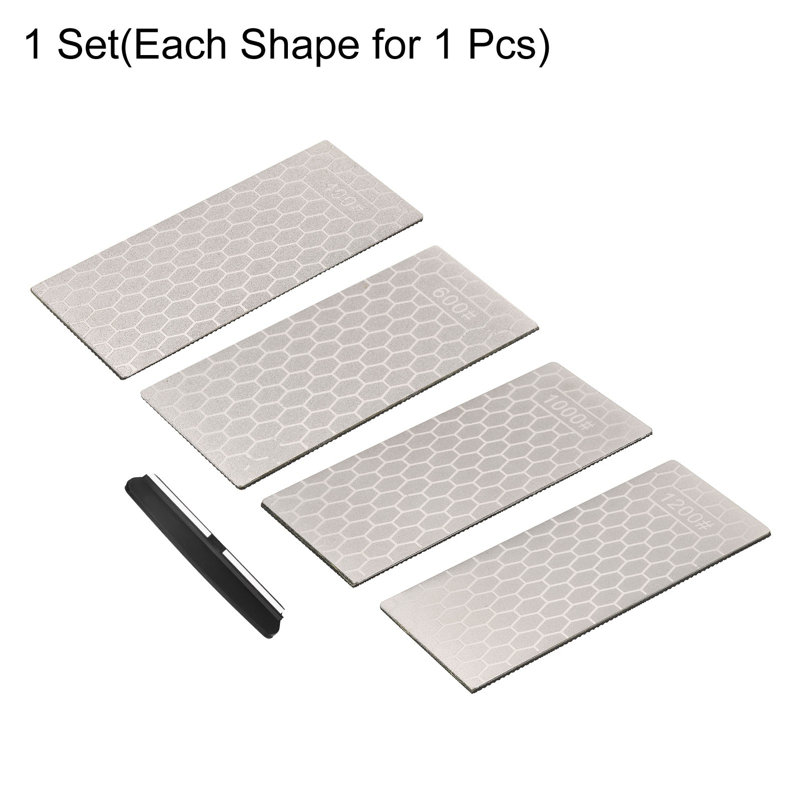 5pcs Diamond Sharpening Stone Set 200/400/600/1000 Grit with Angle Guide