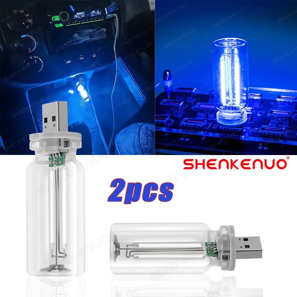2PCS USB Powered LED Mood Light for Car Interior Stepless Dimming Night Lamp
