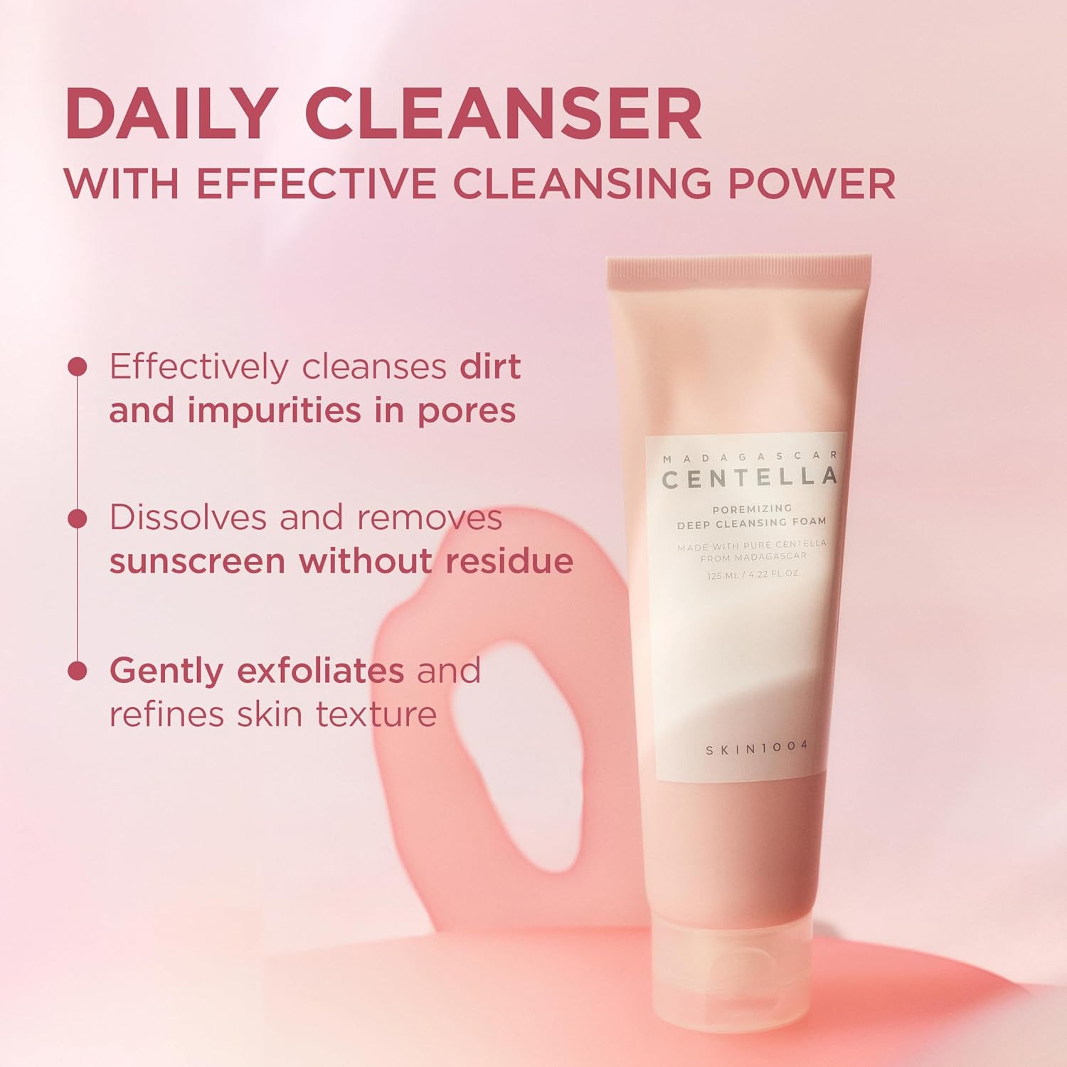 Poremizing Deep Cleansing Foam, 4.23 Fl.Oz, 125Ml, Makeup Remover, Korean Face C