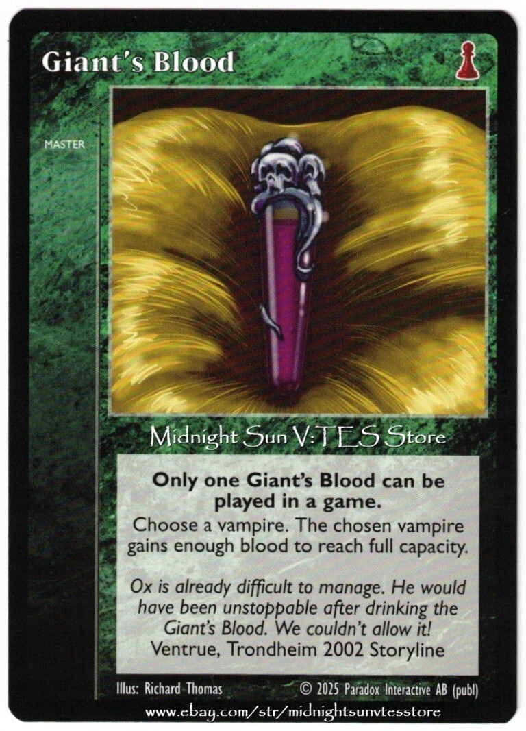 Giant's Blood New Blood 2025 V:TES VTES Vampire CCG