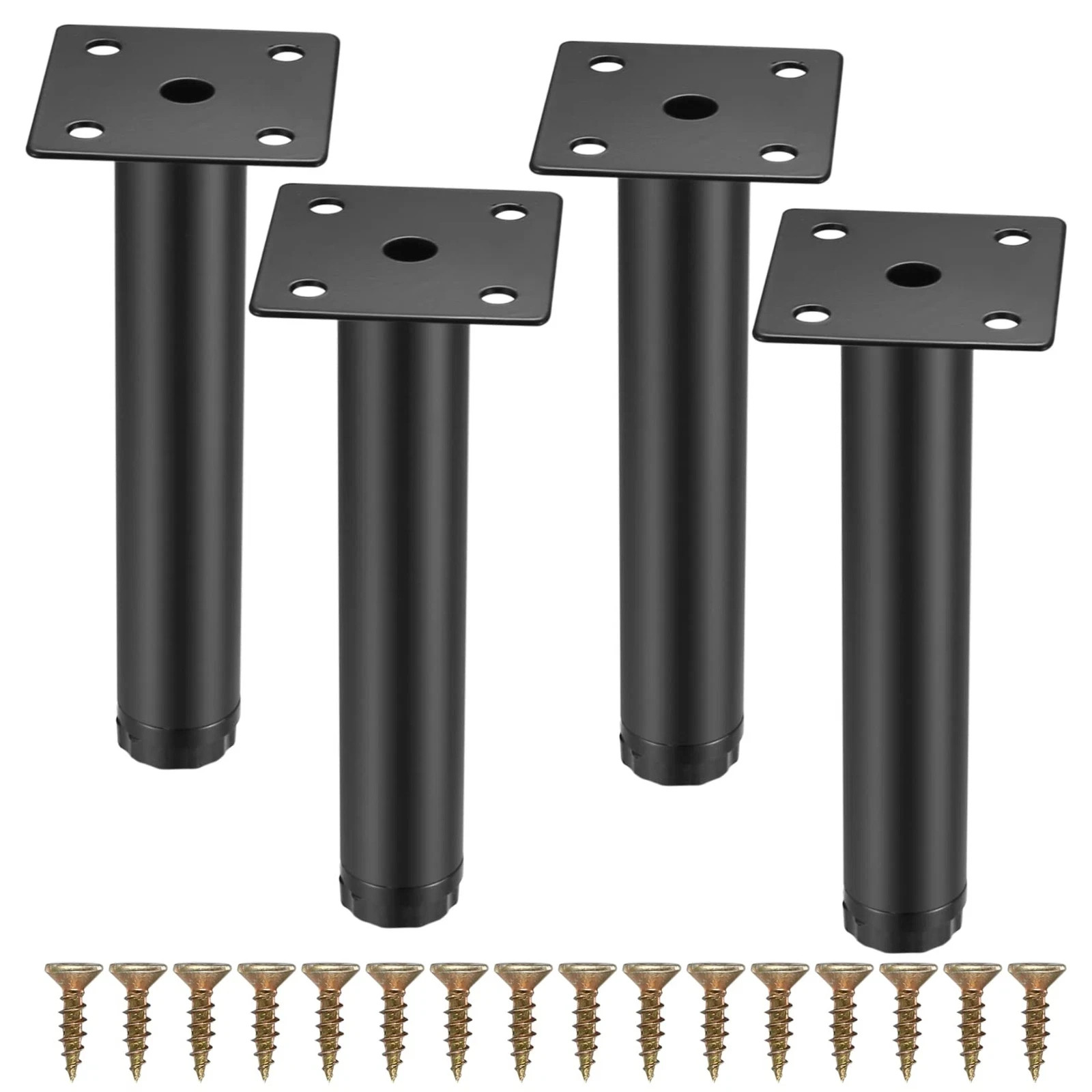 4 Pcs Furniture Legs, Metal Cabinet Legs, 6 inches/15 cm Adjustable Furniture Su