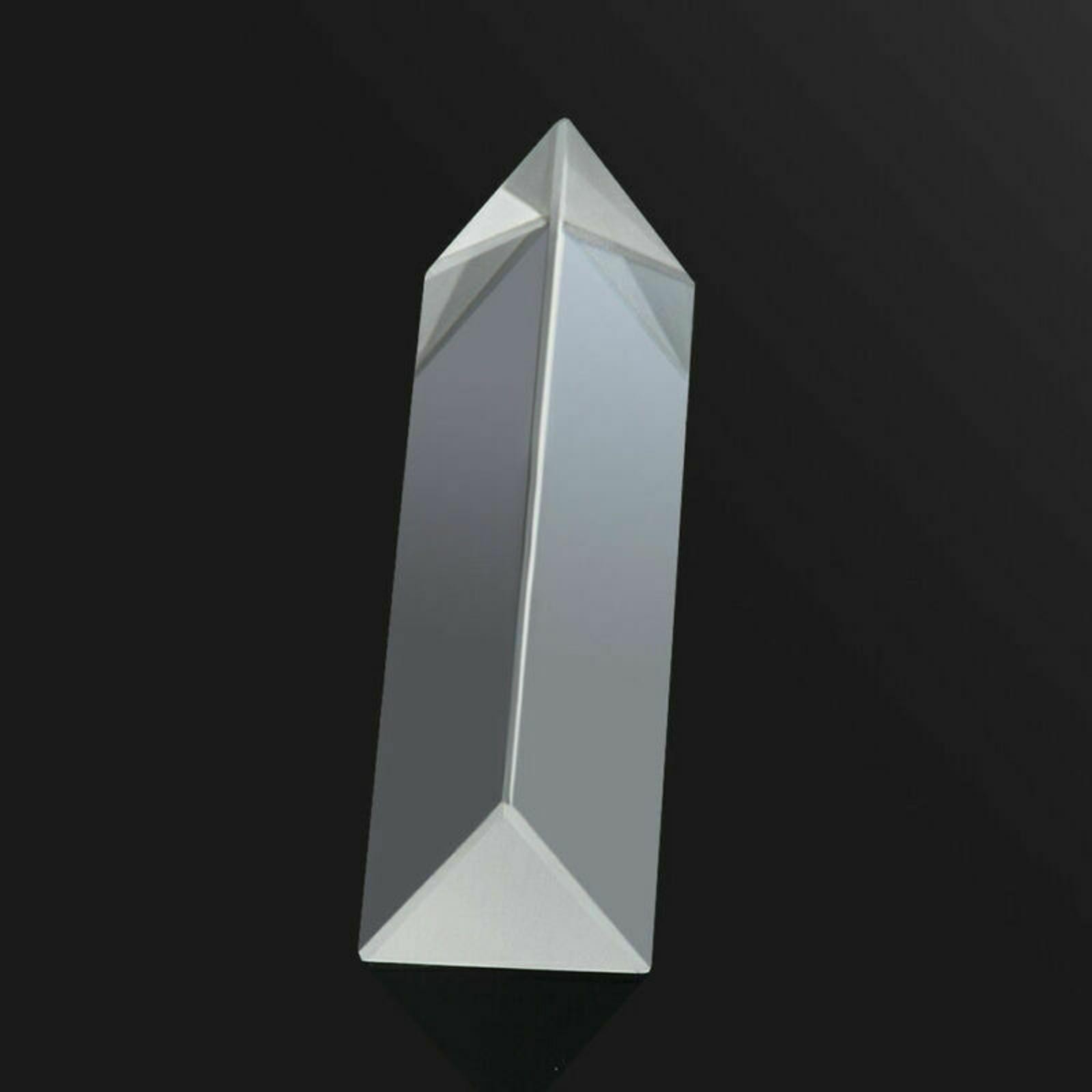 New 9cm Optical Glass Triple Triangular Prism Physics Teaching Light Spectrum A