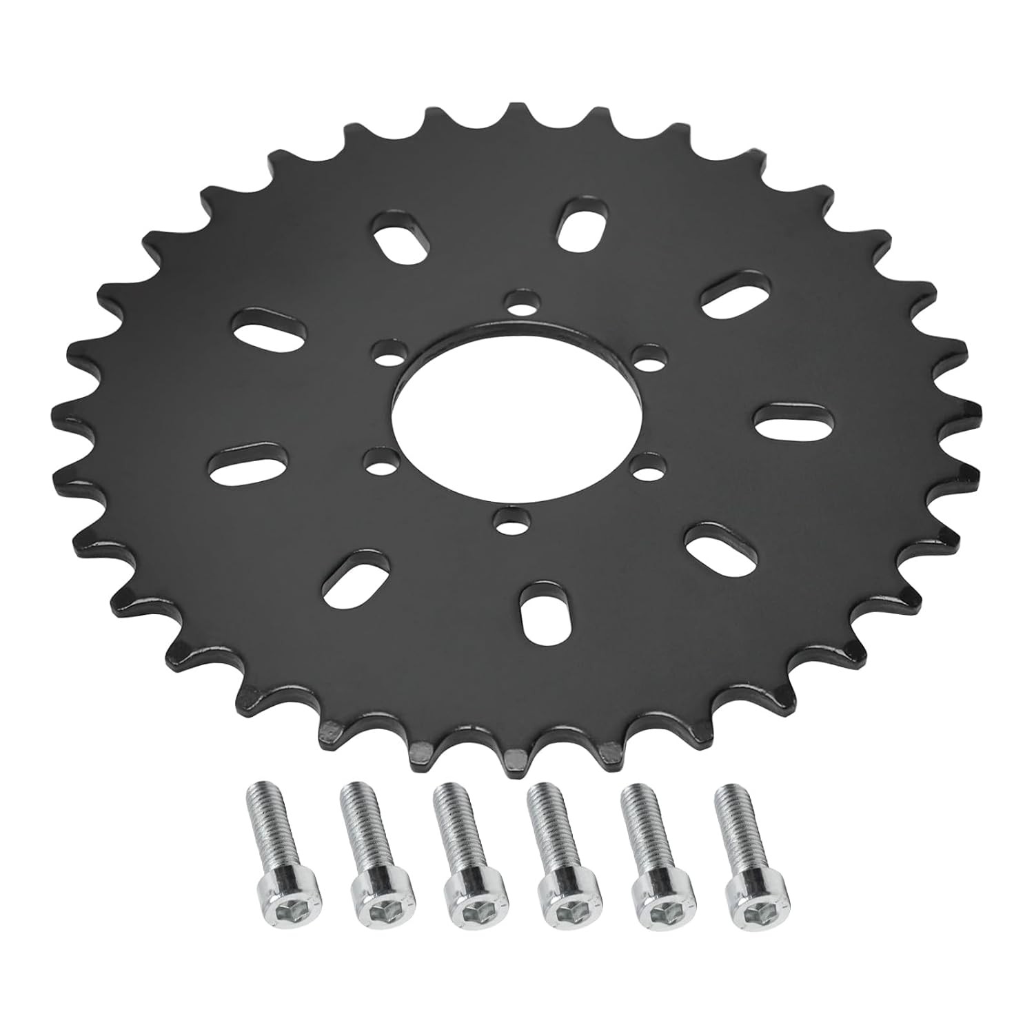 Rear 410 Chain 32T Sprocket 1.4" Bore 6 Hole Bolts Motorized Bicycle ATV Buggy