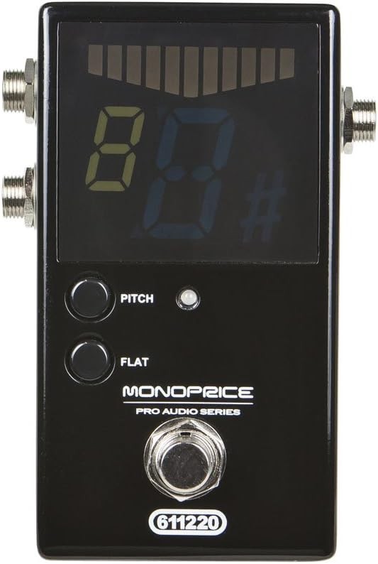 Monoprice Stage Right 611220 Chromatic Pedal Tuner Normal & True-Bypass Outputs