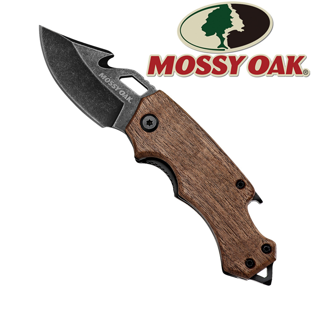 Mossy Oak Mini Folding Pocket Knife Multitool Bottle Drop Point Blade EDC Opener