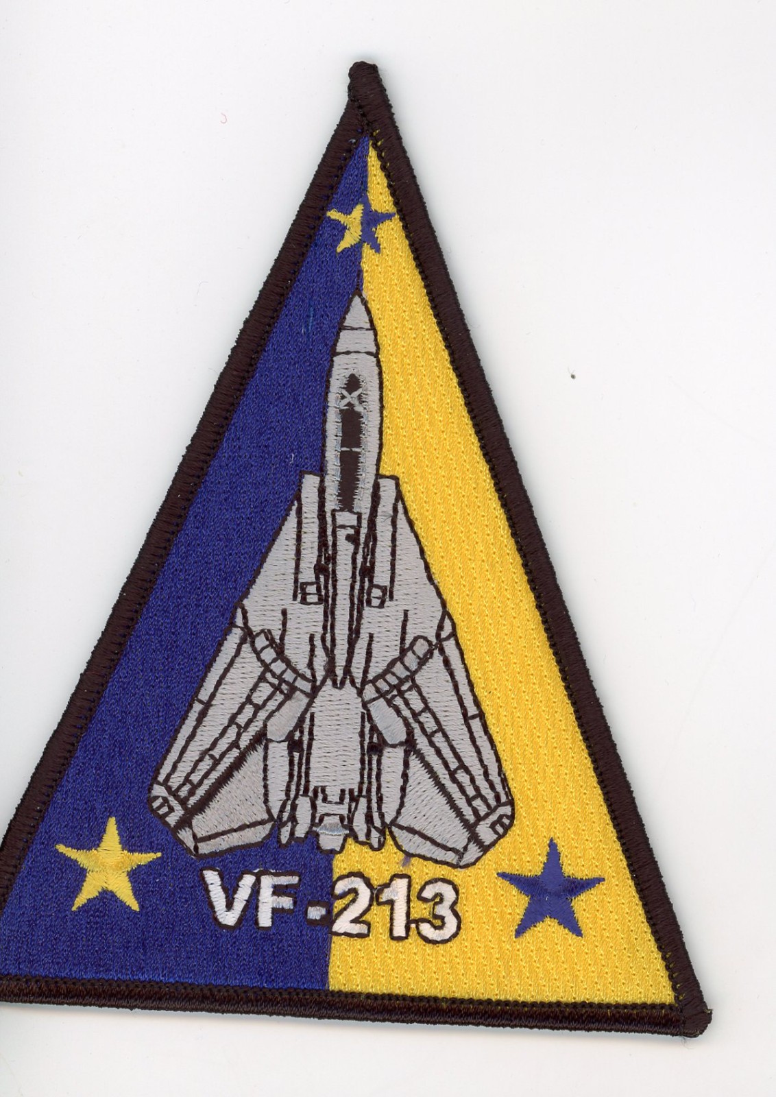 PATCH USN F-14 TOMCAT TRIANGLE VF-213 BLACKLIONS STARS    IRON ON PARCHE