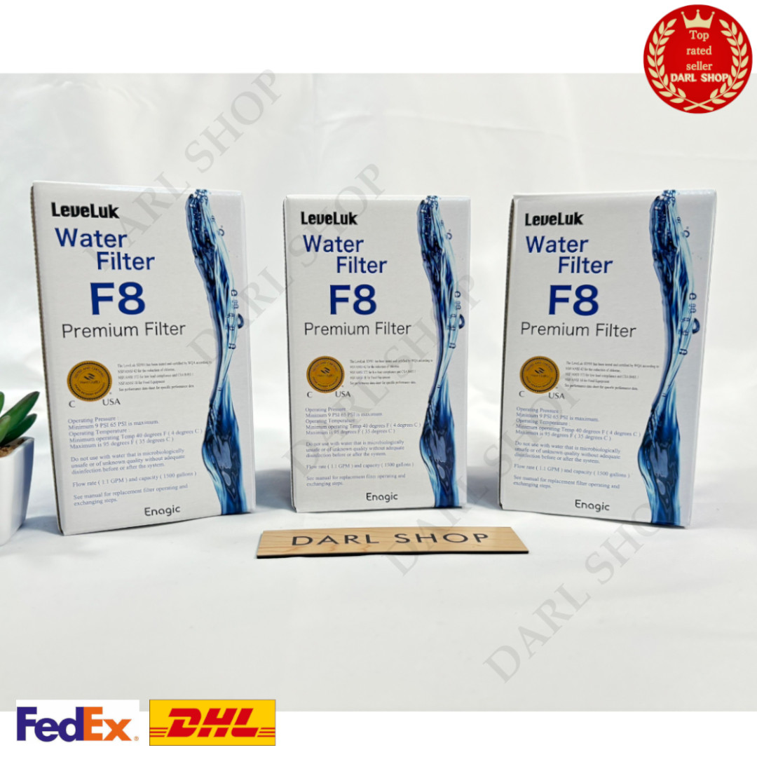 Leveluk F8 Filter for Kangen K8 Water Ioniser Machine Made by Enagic Jp Set of 3