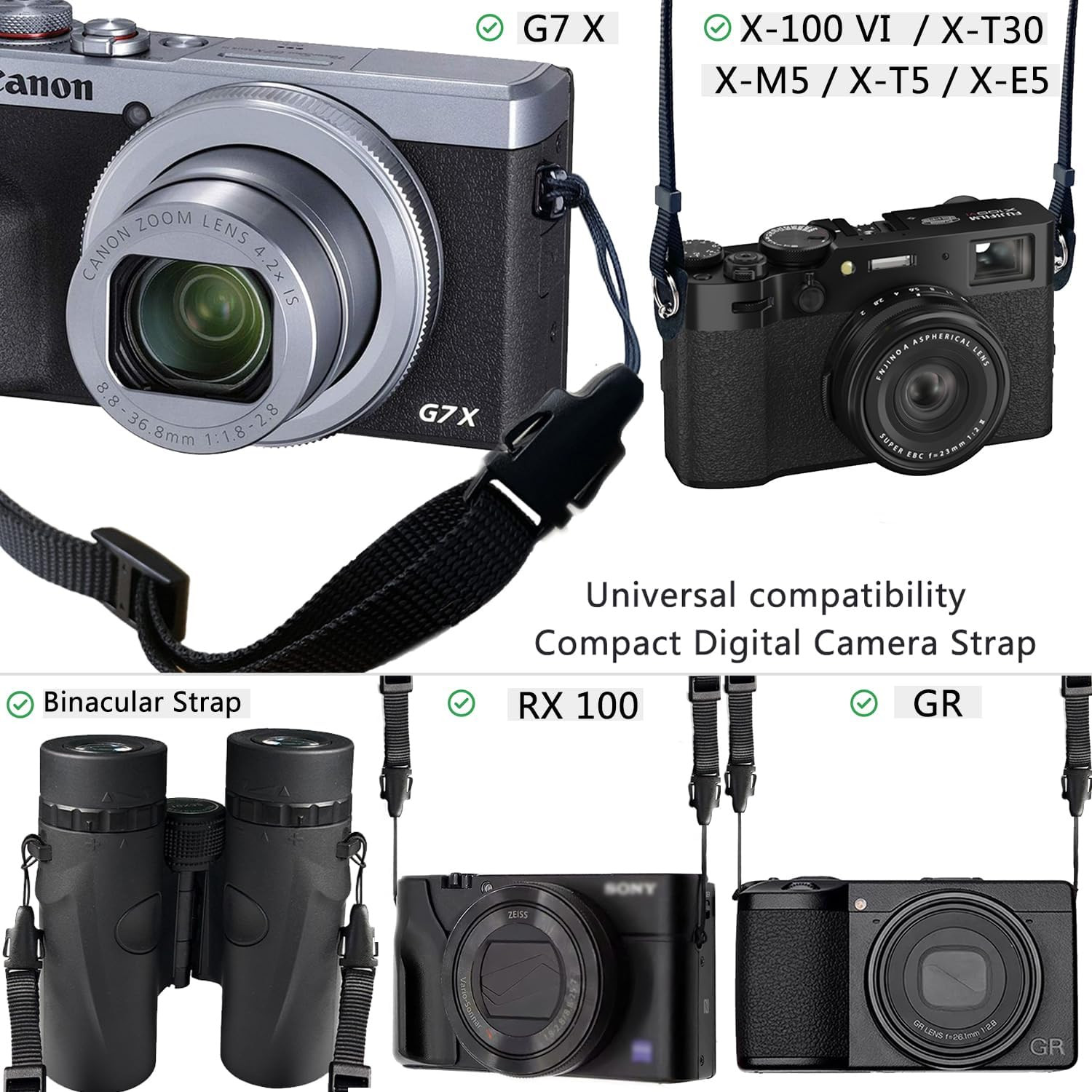 Camera Neck Strap Thin,Binocular Strap with Neoprene Padding,Camera Lanyard,Digi