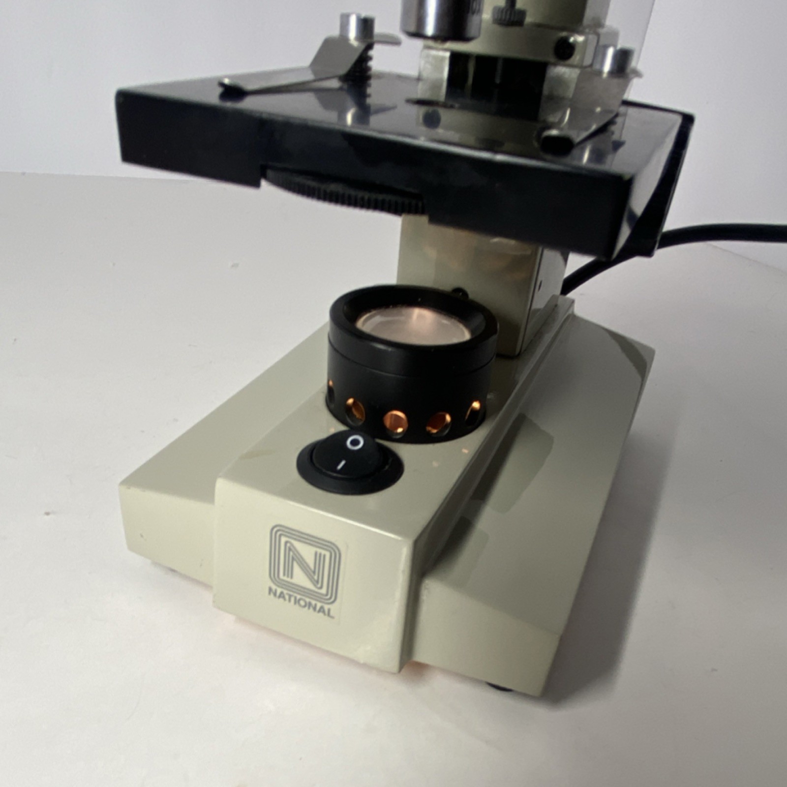 National WF10X Monocular Upright Compound Microscope 4X,10X,40X