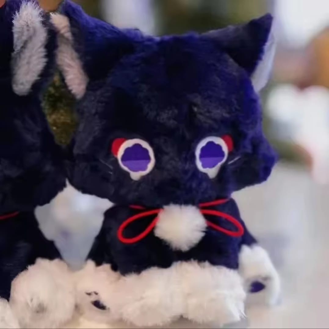 Anime Genshin Impact Scaramouche Cat Cute Plush Doll Wanderer Pet Cosplay 23cm