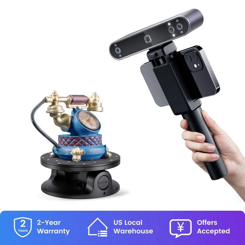Revopoint POP 3 Plus 3D Scanner Handheld For 3D Printer 0.04 mm Precision 18fps