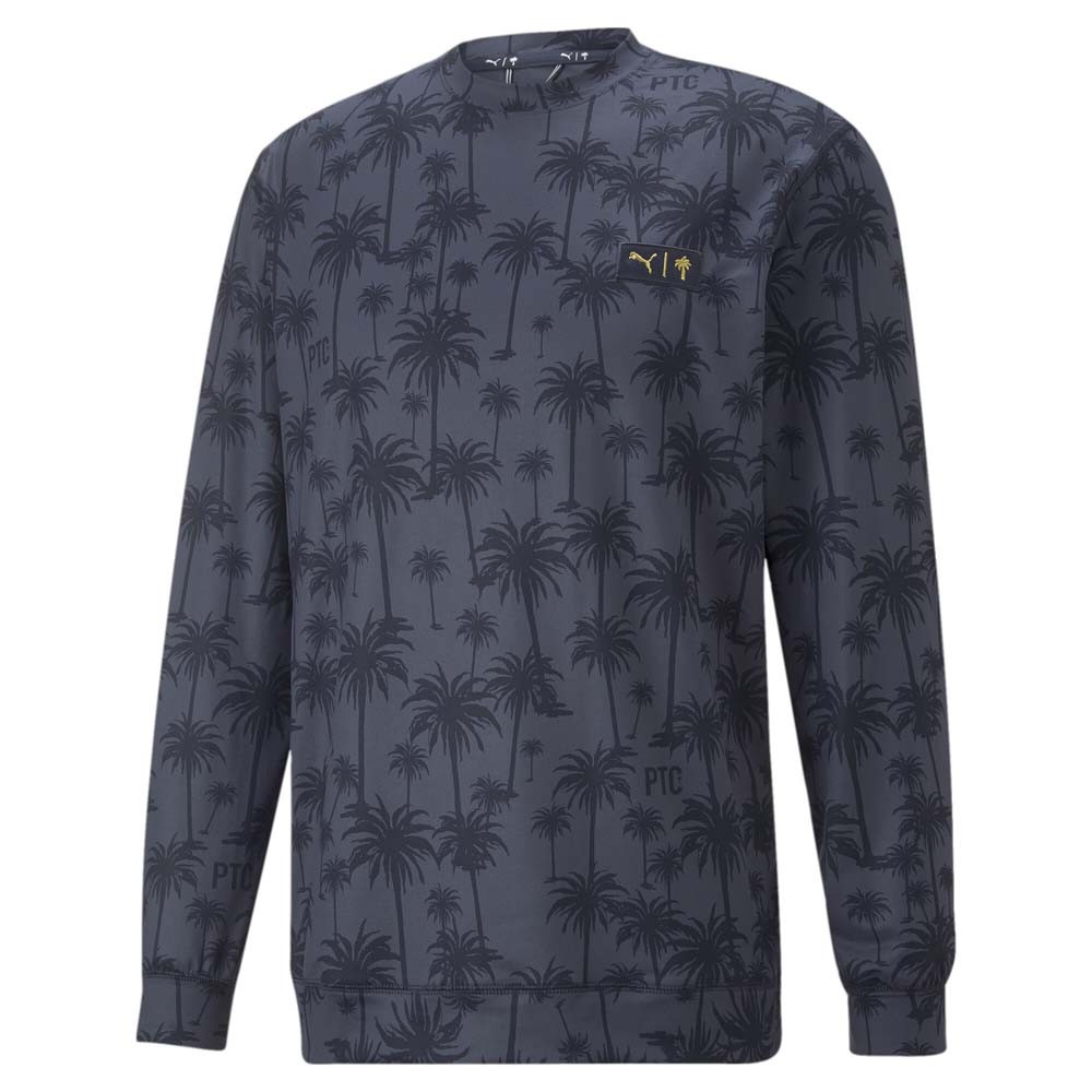 PUMA  X Palm Tree Crew Lightweight Crew Neck Sweatshirt Mens Blue  53687602