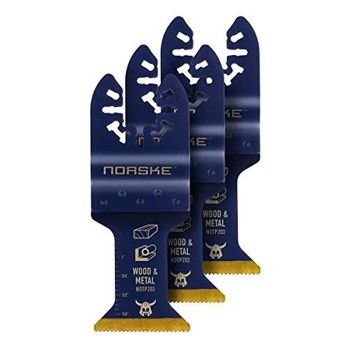 Norske NOTP272 1-1/4 in Wood & Metal Flush Cut Titanium Oscillating (3 Pack Set)
