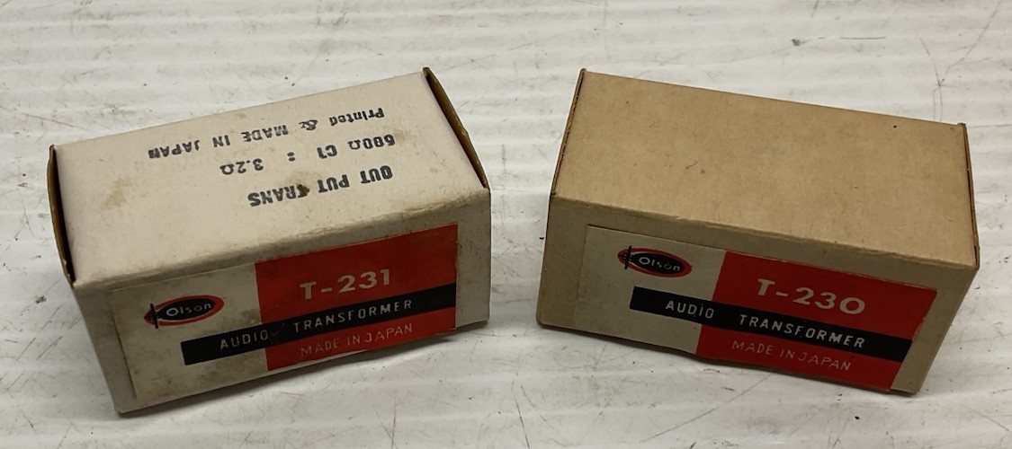 Olson T-230 & T-231 Transistor Driver & Output Transformers NOS