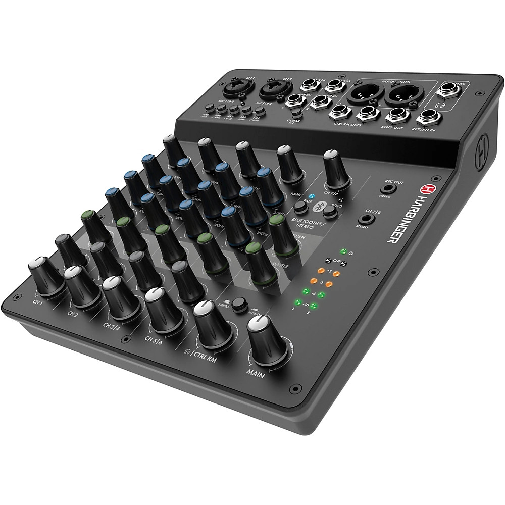 Harbinger LV8 8-Channel Analog Mixer with Bluetooth
