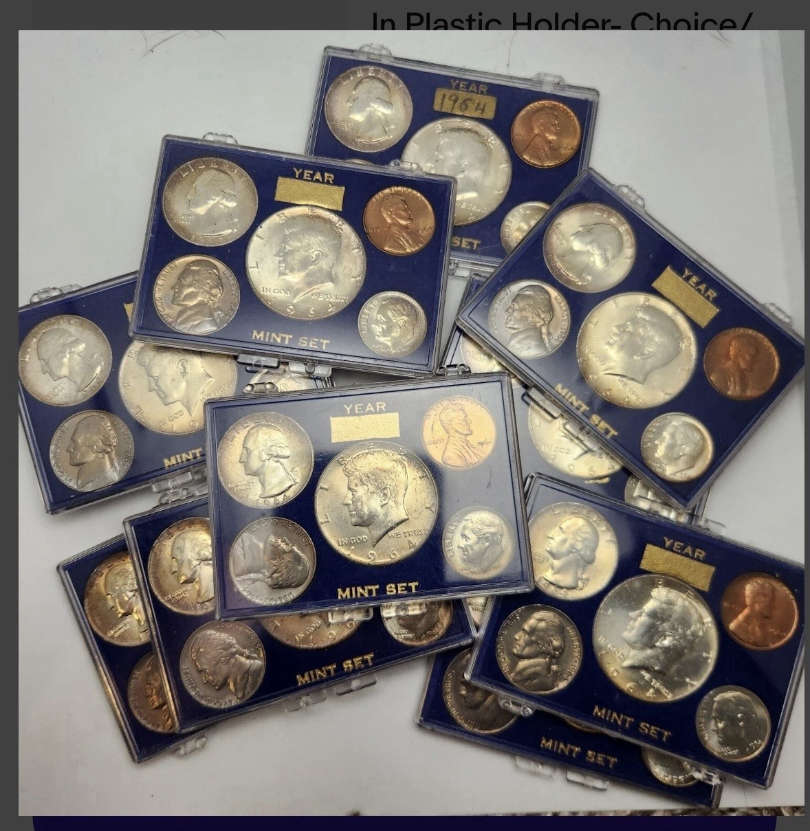 1964 Silver Mint Set In Plastic Holder- Choice/Gem BU