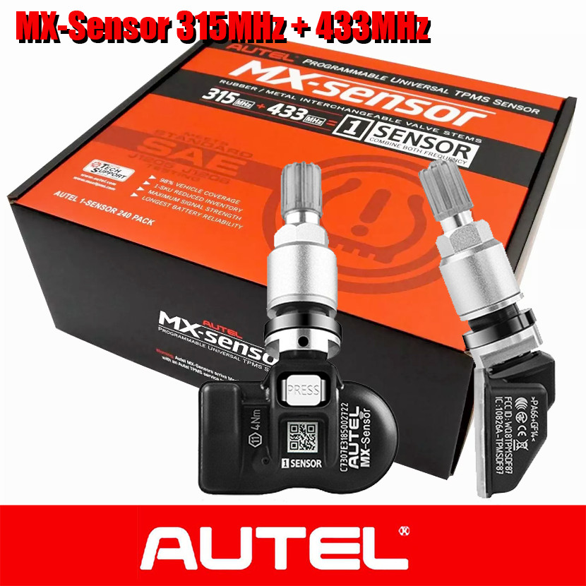 Autel Metal TPMS Sensor MX-Sensor 315MHz 433MHz Programmable Sensor Tyre Tools