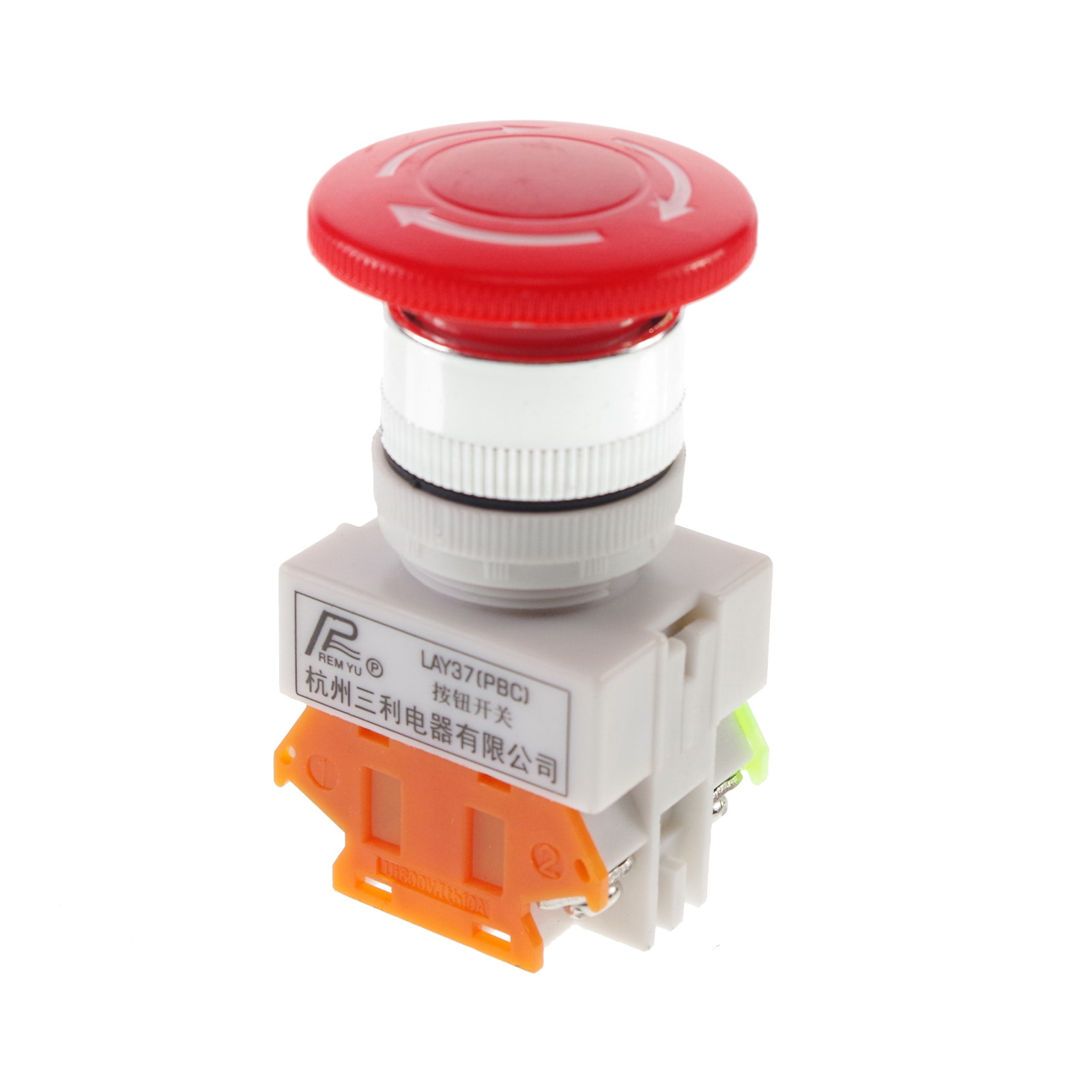 1 Piece 10A CNC Latched Emergency Stop Mushroom Pushbutton Switch