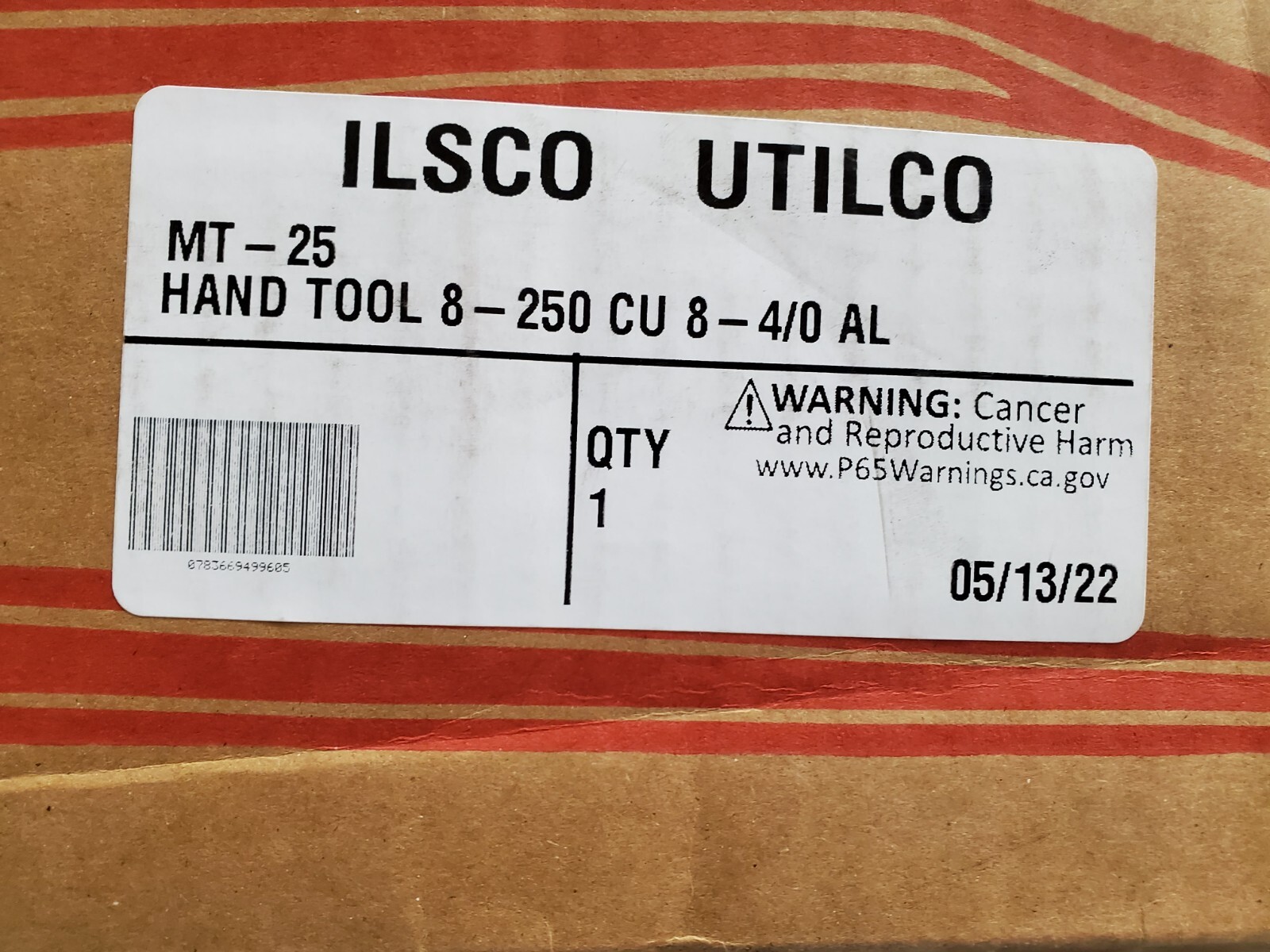 Ilsco MT-25 Manually Operated Compression Tool