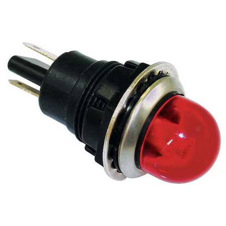 Dayton 22Ny64 Raised Panel Light, Red, 240 V Ac