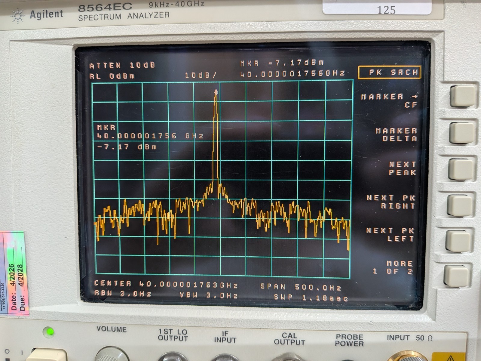 🔥 Agilent 8564EC Spectrum Analyzer 9kHz-40GHz ~ Calibrated!