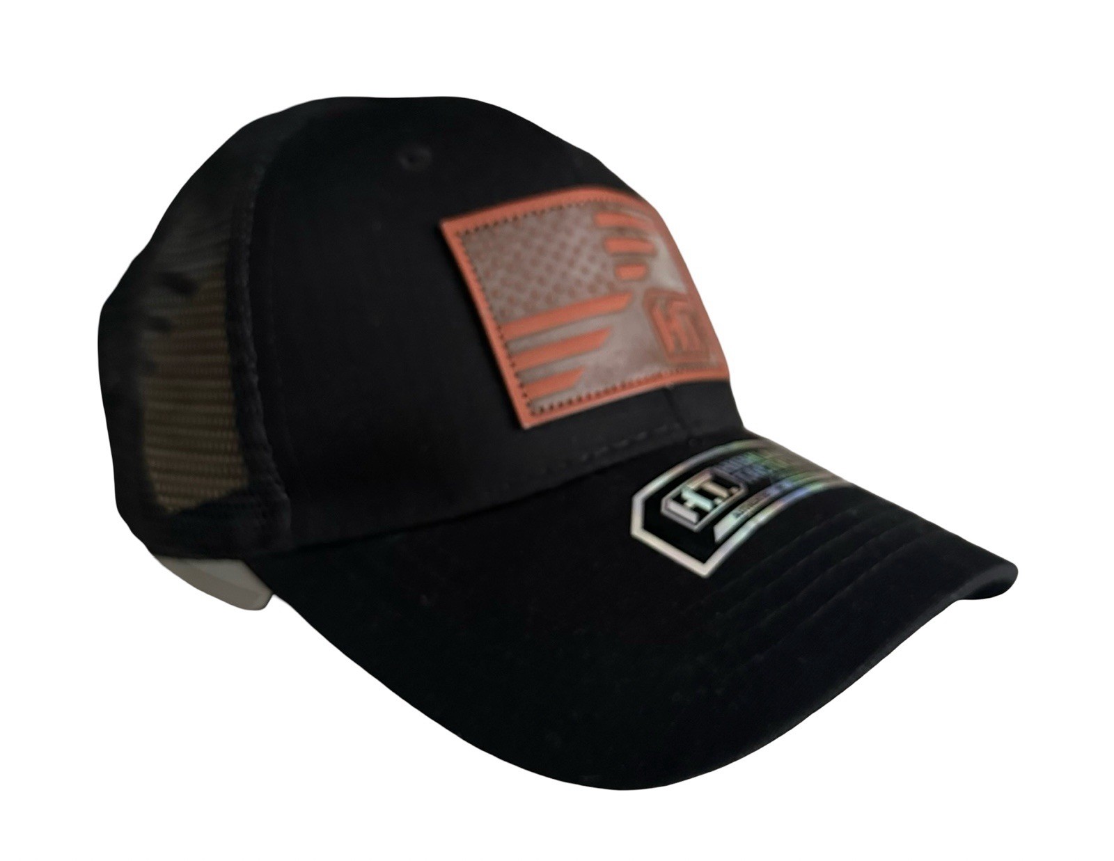Highland Tactical Black Snapback USA Flag Mesh Hat - OSFM