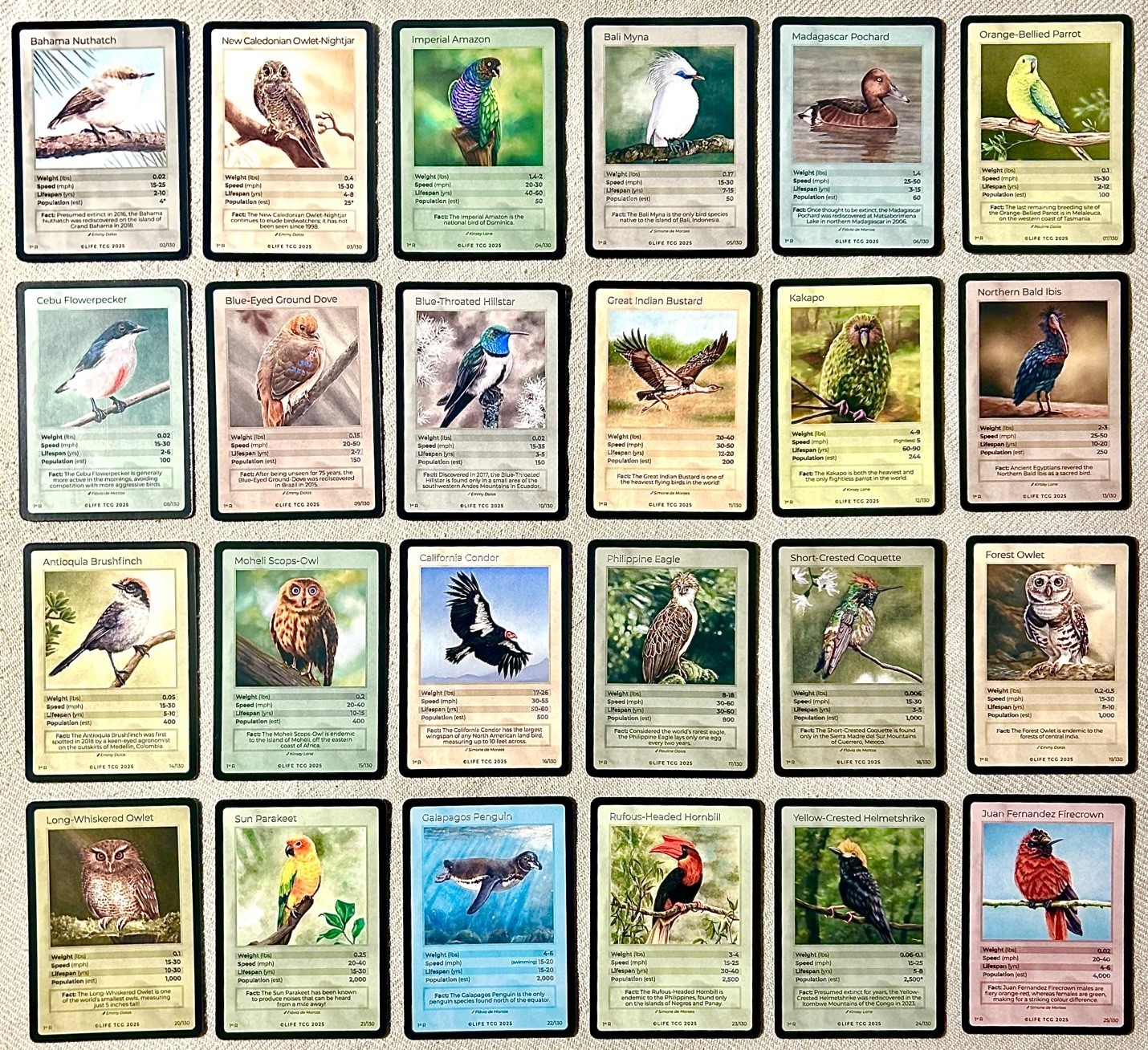 Life TCG Birds 1st Edition - All Rare Cards #2-25