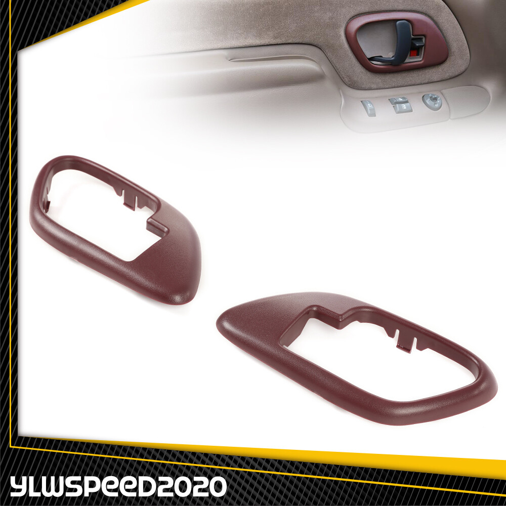 Inside Interior Door Handle Trim Bezels Red Fit For 95-99 Chevy GMC Truck