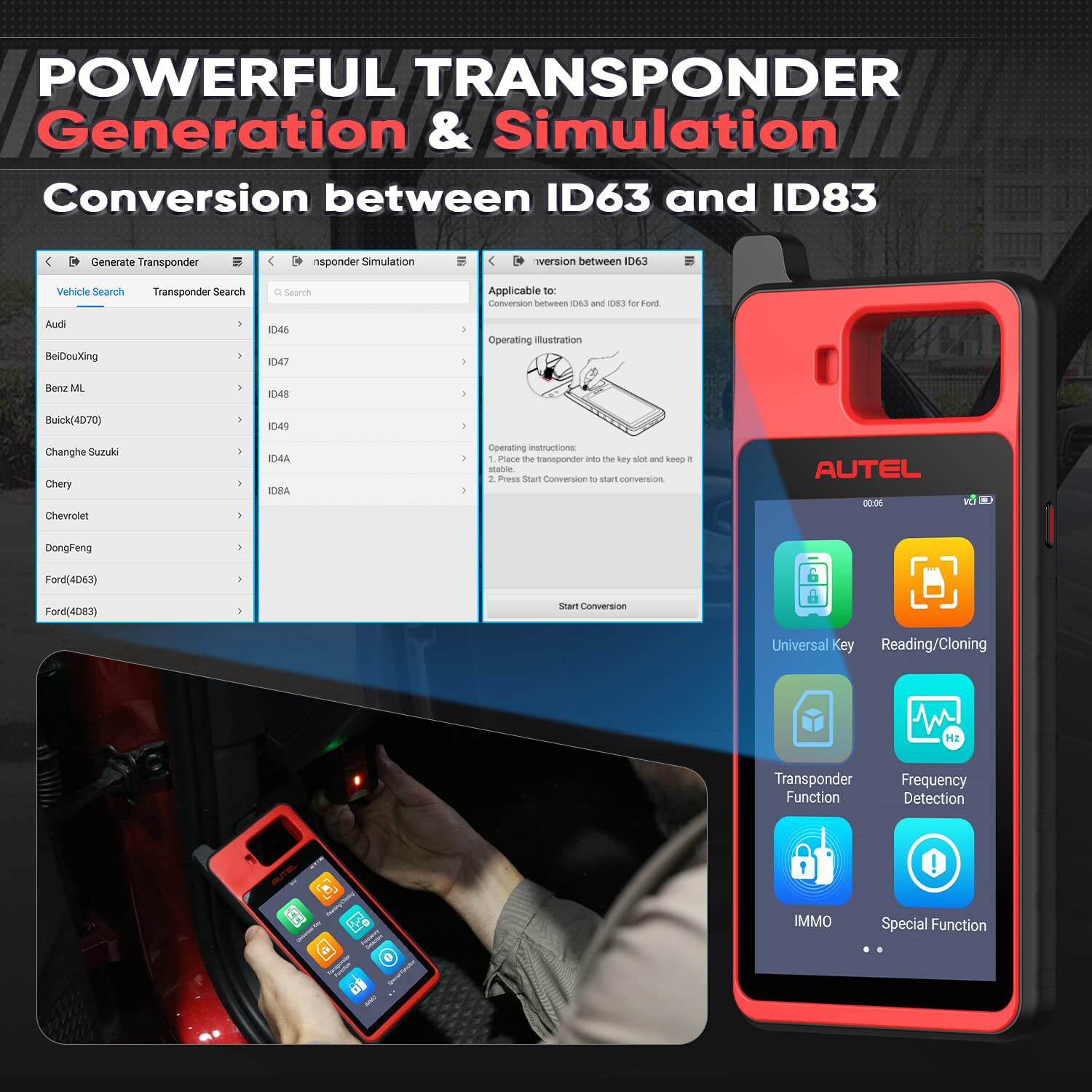 2025 Autel MaxiIM KM100 Key FOB PROGRAMMING Key Generation IMMObilizer 60s