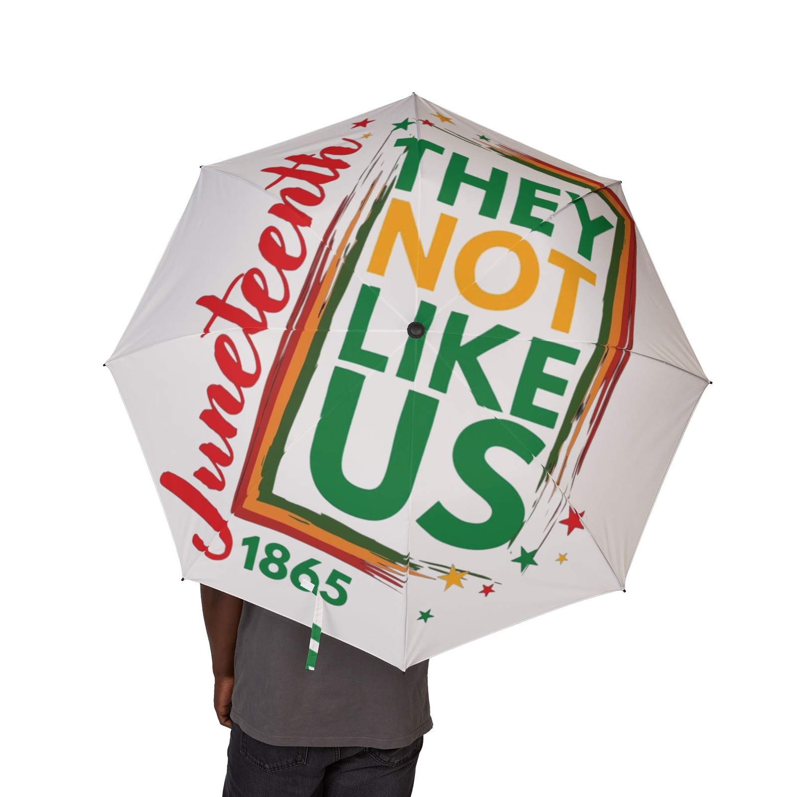 They Not Like Us umbrella | Foldable Rain Umbrella, Bold Text Design