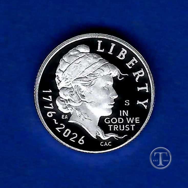2026 S Silver Proof Roosevelt Dime -150th Anniversary-1776-2026