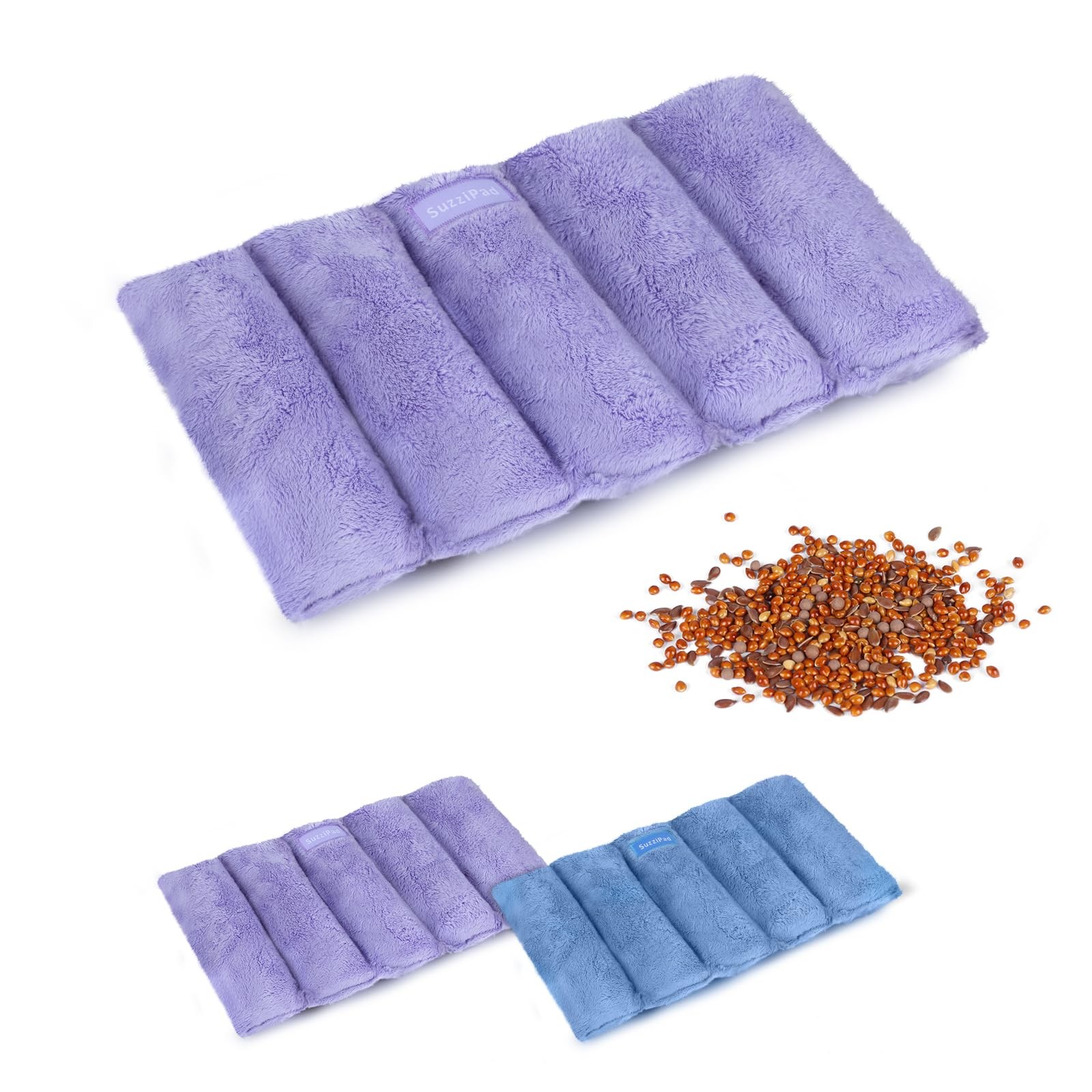 Suzzipad Heating Pad Microwavable 6.5x12” Reusable Heat Pads for Pain Relief ...